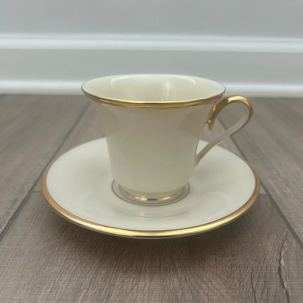 Lenox China Eternal Collection Teacup and Saucer (1 set)